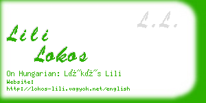 lili lokos business card